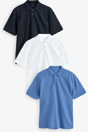Next Short Sleeve Pique Polo Shirts 3 Pack XXL