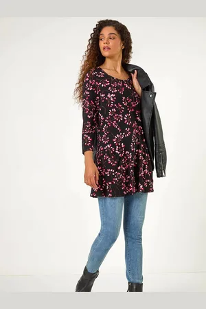Roman Pink Floral Print Tunic AU 10