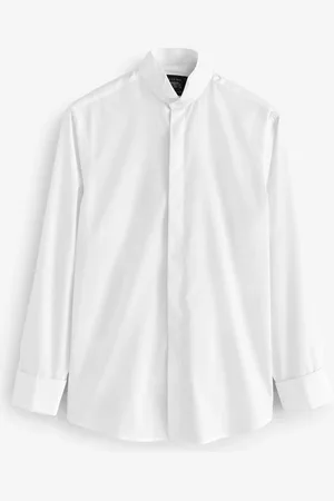 SAVILE ROW Slim Fit The 100% Cotton Wing Collar Dress Formal Shirt Double Cuff AU 41 Regular
