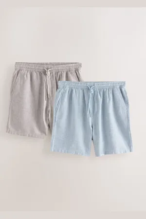 Next Cotton Linen Dock Shorts 2 Pack S