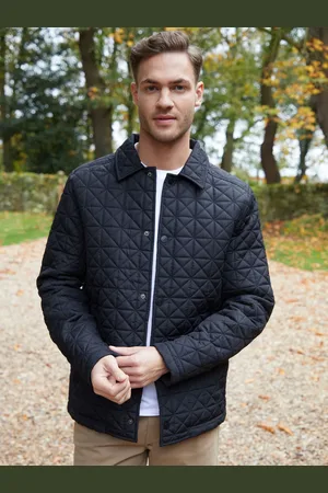 Threadbare Black Collared Quilted Jacket XXL
