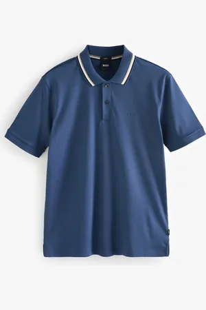 HUGO BOSS Penrose Slim Fit Striped Collar Polo Shirt S