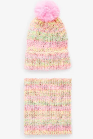 Next Pink/Green Ombre Hat And Snood Set (1-16yrs) 3