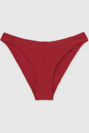 Reiss Dark Red Nara Fixed-Side Bikini Bottoms 6