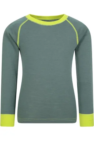 Mountain Warehouse Green Merino II Kids Round Neck Thermal Top 5