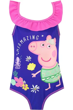 Character Blue Peppa Pig Frill Detail Swimsuit 1.5