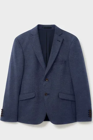 J.Crew Blue Birdseye Jersey Blazer 42 R
