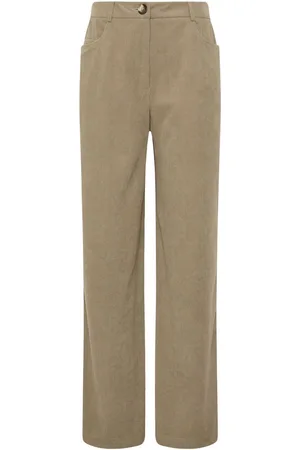 Long Tall Sally Natural Premium Satin Co-ord Wide Leg Trousers 10 L34