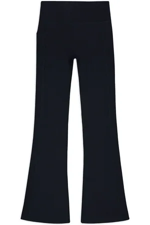 Chelsea Peers Black SoftSculpt Rib Flared Leggings AU 14