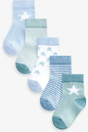 Next Blue/Green Baby Socks 5 Pack (0mths-2yrs) First Size