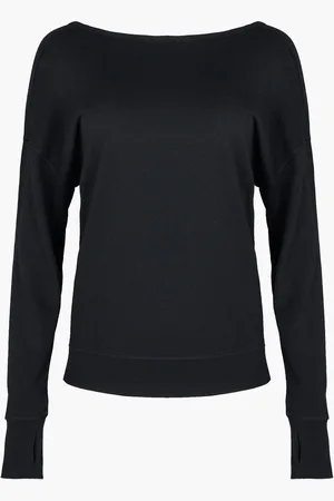 Sweaty Betty Black After Class Cross Back Sweatshirt XS