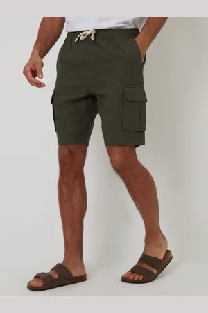Threadbare Linen Blend Cargo Shorts 32r