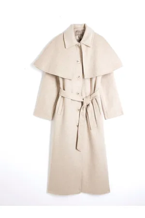 River Island Brown Light Wool Cape Coat S