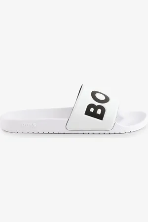 HUGO BOSS White Large Logo Sliders AU 11 (EU 45)