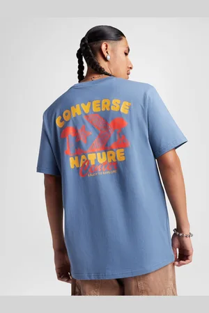Converse Blue Back Graphic 100% Cotton T-Shirt L