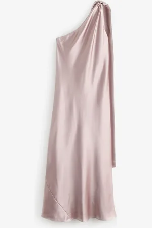 Next Bridesmaid Satin Maxi One Shoulder Scarf Neck Dress AU 26