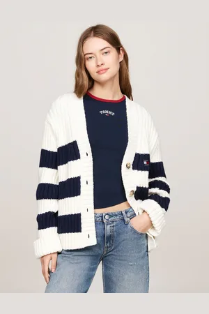 Tommy Hilfiger Back Flag White Cardigan S
