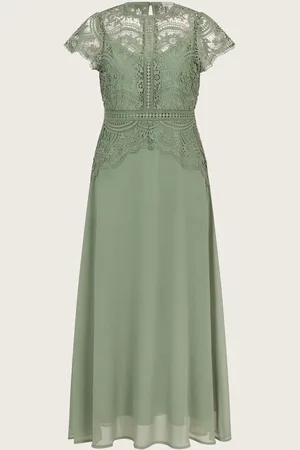 Monsoon Monica Lace Midi Dress AU 14