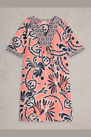 White Stuff Ash 100% Linen Dress AU 16