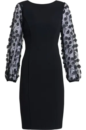 Gina Bacconi Jerry Appliqué Floral Sleeve Dress AU 18