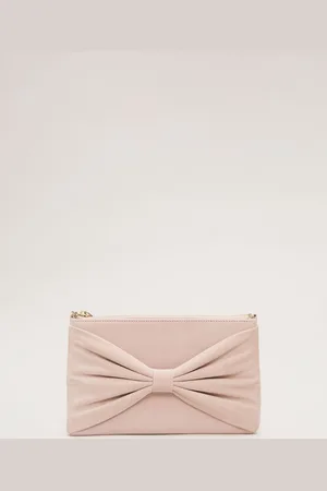 Phase Eight Nude Oversized Bow Clutch Bag One