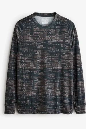 Mountain Warehouse Green/Grey Talus Mens Printed Thermal Top XXL