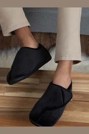 Totes Black Sheepskin Ladies Phoebe Slippers AU 10 (EU 44)