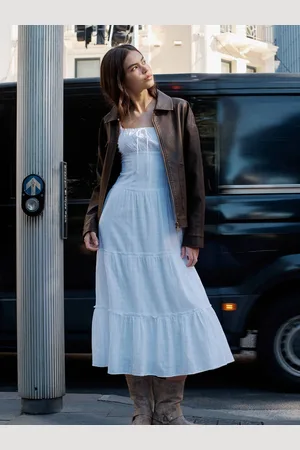 Cotton On Aria Corset Detail Maxi 100% Cotton Dress AU 14