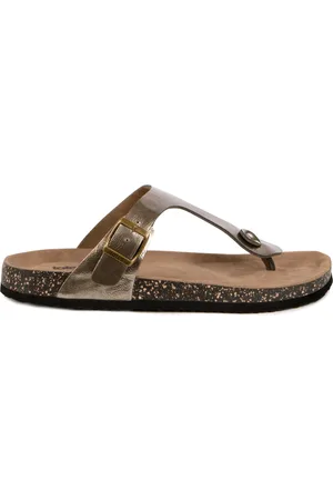 Totes Metallic Ladies Toe Post Sandals AU 6 (EU 37)