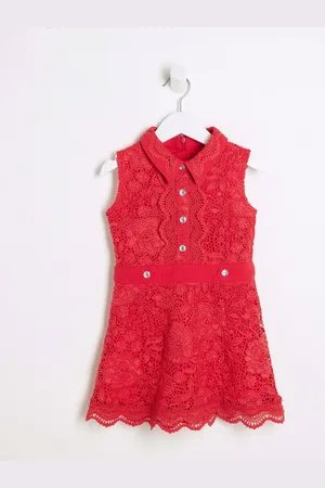 River Island Girls Lace Collar Shirt Dress 9298cm