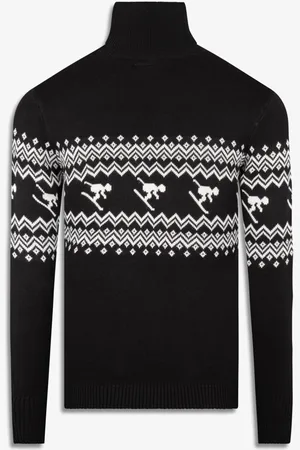 The Little Tailor Ladies Slim Fit Ski Design Knitted Christmas Jumper XS