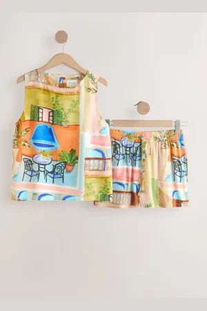 Next Abstract Viscose Short Set Pyjamas AU 14