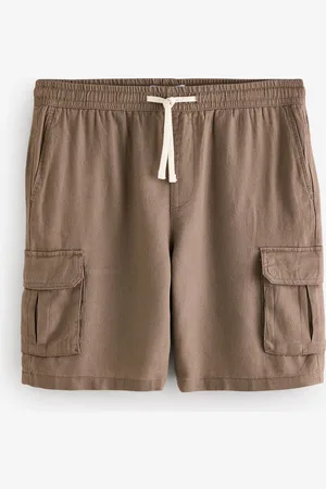 Threadbare Linen Blend Cargo Shorts 34r