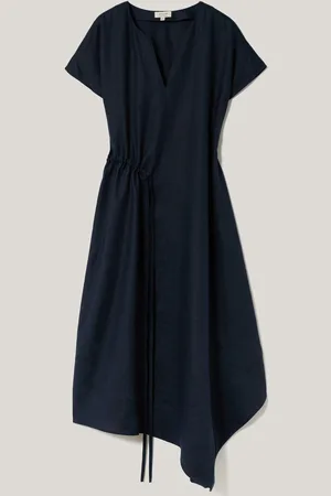 Jigsaw 100% Linen Channel Midi Dress AU 14