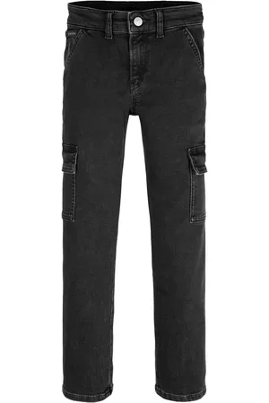 Calvin Klein Black Mid Rise Straight Cargo Jeans 8 Years (128 cm)