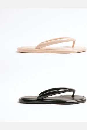 River Island Natural Jelly Flip Flops 2 Pack AU 6 (EU 37)