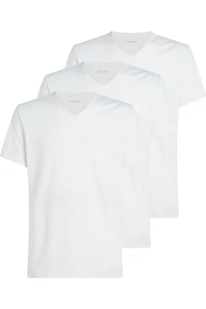 Calvin Klein White V-Neck Lounge T-Shirts 3 Pack M