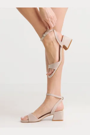 Simply Be Natural Barely There on Low Block Heels in Extra Wide Fit AU 7 (EU 38)