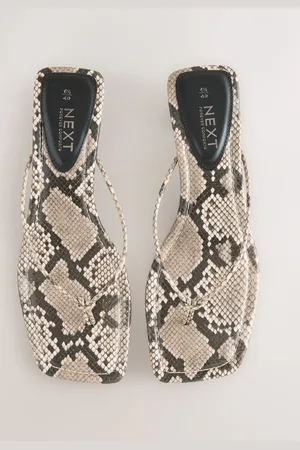 Next Snake Forever Comfort Square Toe Post Low Heels AU 11 (EU 43)
