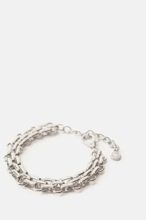 mint&berry Silver Tone Chain Bracelet One