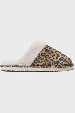 J.Crew Black Leopard Print Mules Slippers S