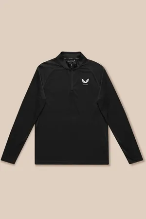 CASTORE Black 1/4 Zip Long Sleeve Top L