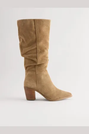 Next Tan Brown Forever Comfort Suede Knee High Slouch Boots AU 7.5 (EU 38.5)