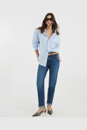 River Island Blue Dark Mom Fit Sculpt Jeans AU 10 S