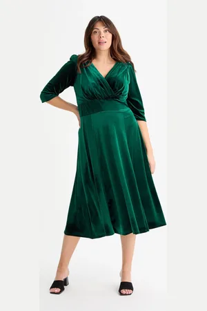 Scarlett & Jo Helena Velvet Long Midi Dress AU 22