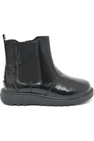 Toezone Amara Girls Patent Leather Gusset and Zip Black Boots AU 12 (EU 30)