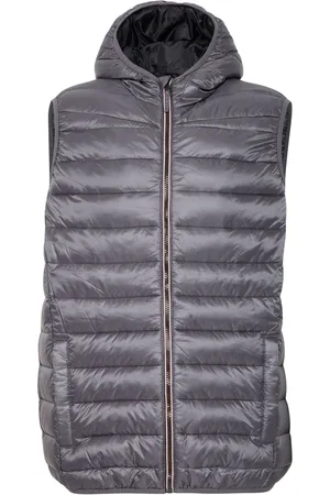 Blend Grey Coat Hooded Gilet XL