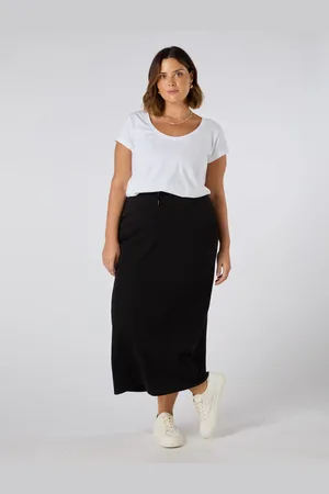 Live Unlimited London Jersey Midi 100% Cotton Skirt AU 20