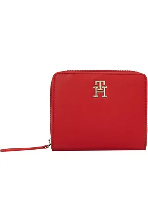 Tommy Hilfiger Red Medium Zip Wallet one