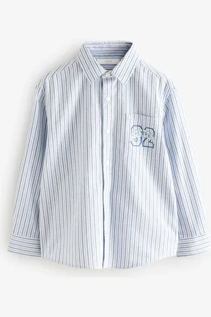 Next 100% Cotton Long Sleeve Stripe Shirt (3-16yrs) 4 Years (104cm)